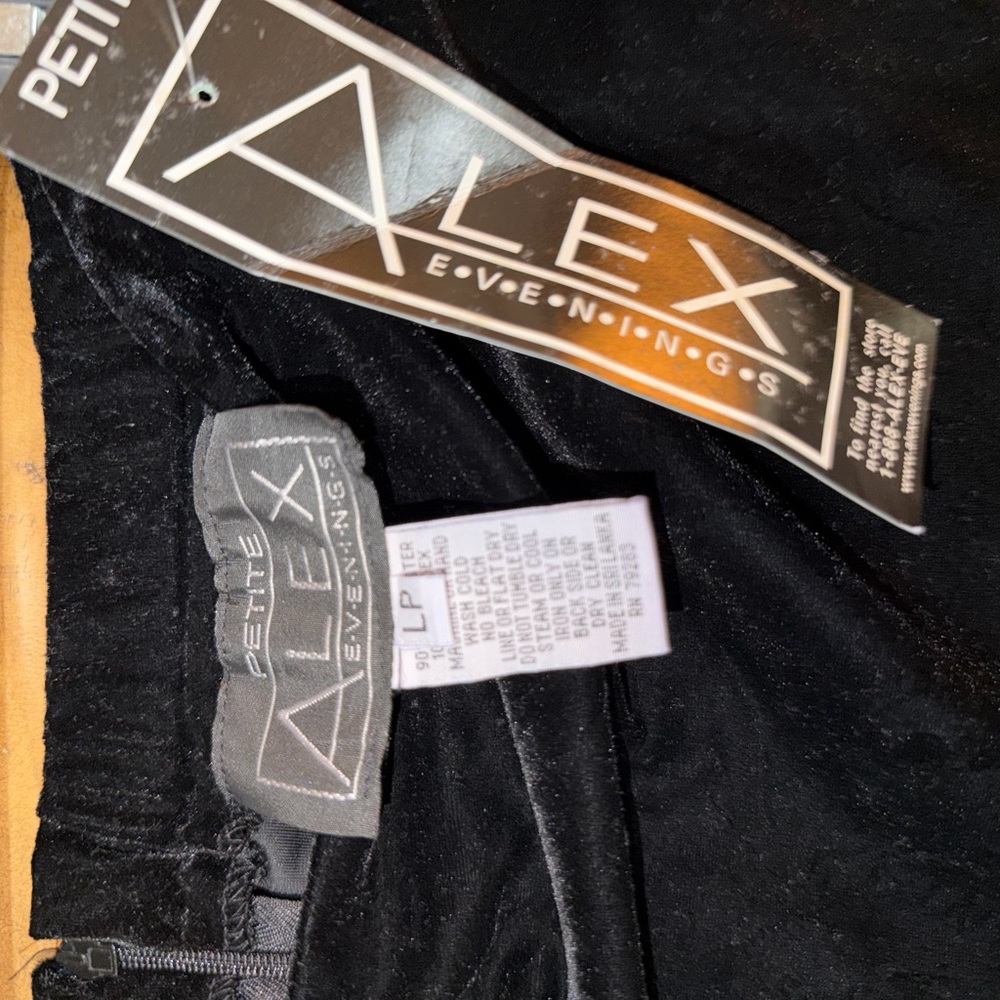 Alex Evenings Black Velvet Maxi Skirt - Picture 2 of 4